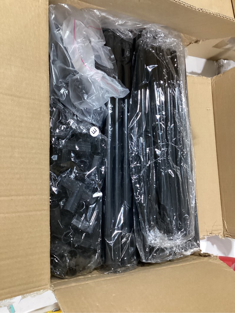 Condition photo showing As Is for Buzowruil Portable Closet Wardrobe - 6-Shelf Storage with Hanging Rail, Non-Woven Fabric, Dust-Resistant, Easy Assembly, Space-Saving Design, Grey 43in Grey