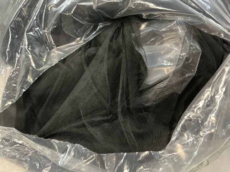 Condition photo showing As Is for patio mosquito netting - mosquito net for patio garden and outdoor umbrellas with adjustable elastic cord and zipper umbrella net bottom water pipe 1 large