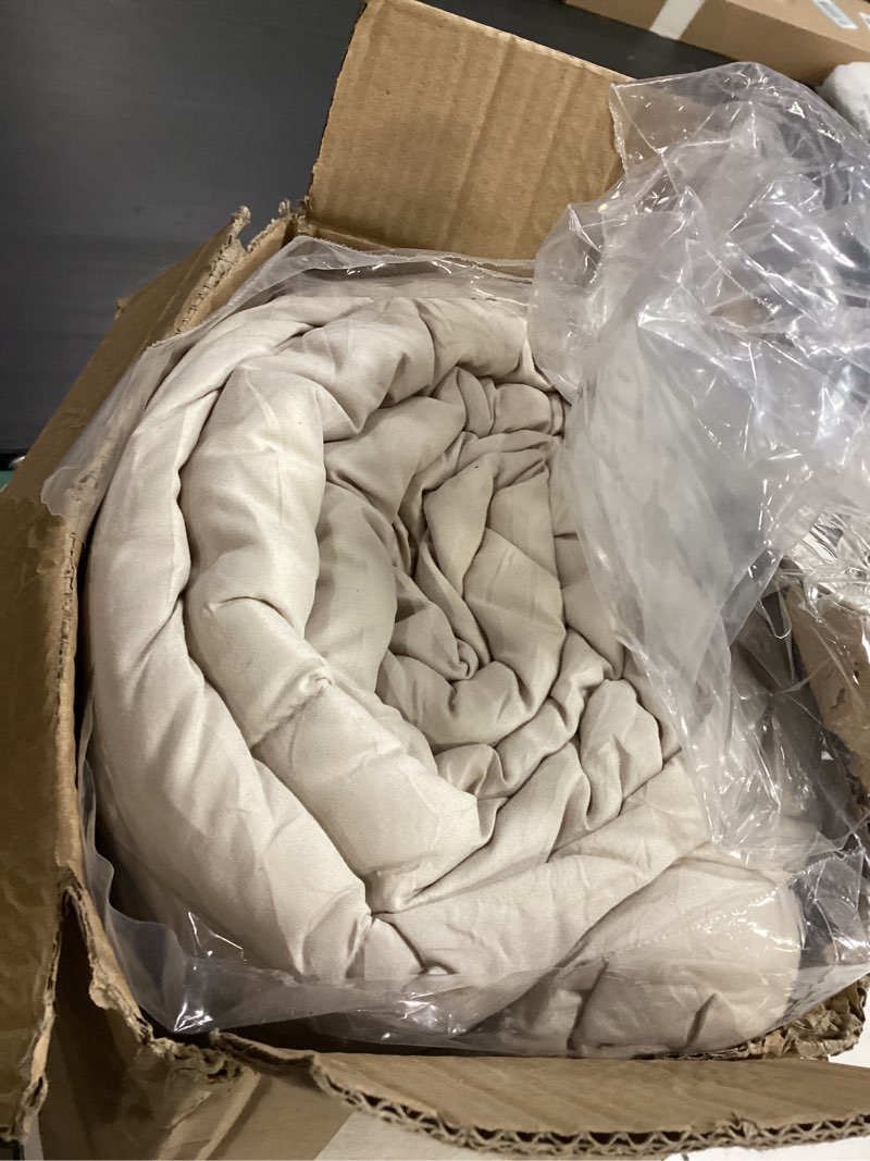 Condition photo showing Good Condition for jollyvogue king comforter set, ultra-soft bed in a bag king size 7 pieces, oeko-tex certified bedding set with down alternative comforter, sheets, pillowcases & shams, beige beige king(104"*90")