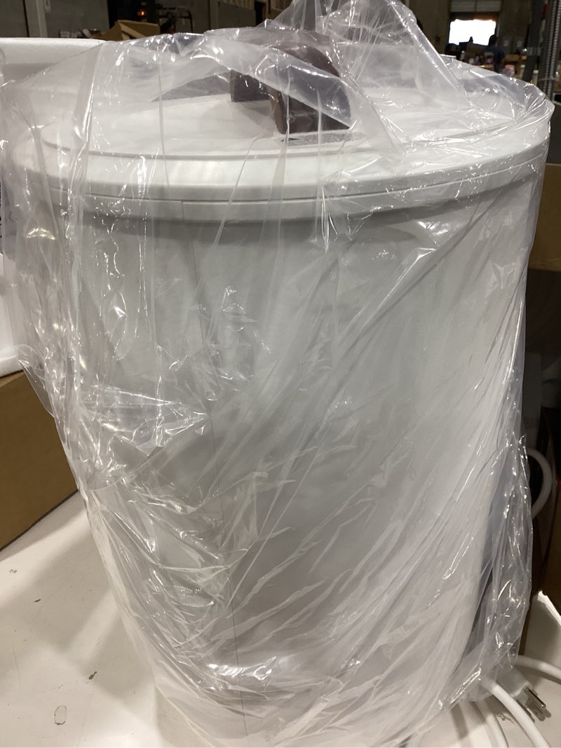 Condition photo showing Good Condition for large towel warmer for bathroom - heated towel warmers bucket, wood handle, auto shut off, fits up to two 40"x70" oversized towels, bathrobes, blankets, for mother's gifts, white snow_white