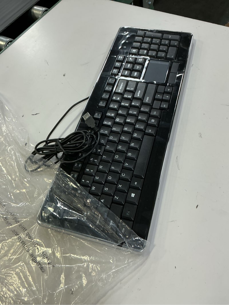 Condition photo showing Good Condition for adesso wkb-4400ub wireless desktop touchpad keyboard - 2.4ghz rf wireless technology, 104-key layout, built-in trackpad, multimedia and internet hotkeys
