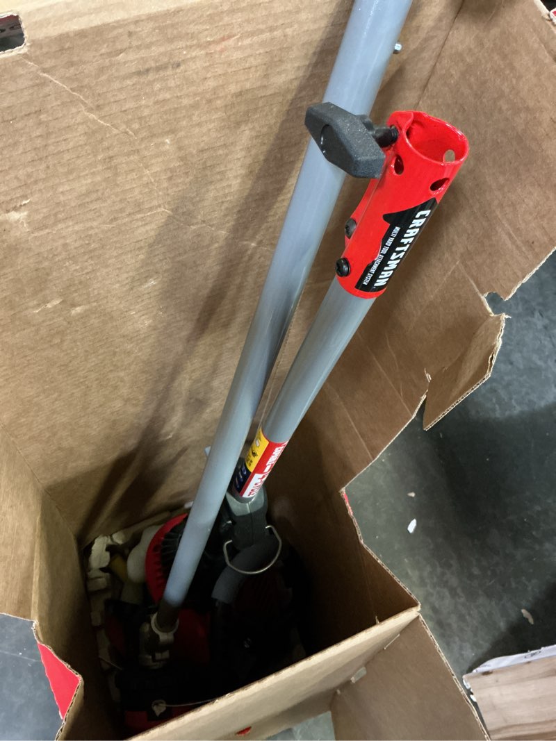 Condition photo showing As Is for craftsman ws4200 30-cc 4-cycle 17-in straight shaft attachment capable gas string trimmer