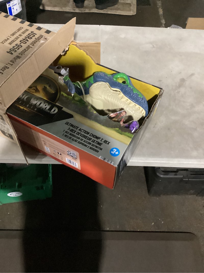 Condition photo showing Good Condition for similar fisher-price imaginext jurassic world rebirth dinosaur playset, ultimate action chomp t. rex 18-inch dino toy with lights, sounds, motion & 2 3-inch action figures
