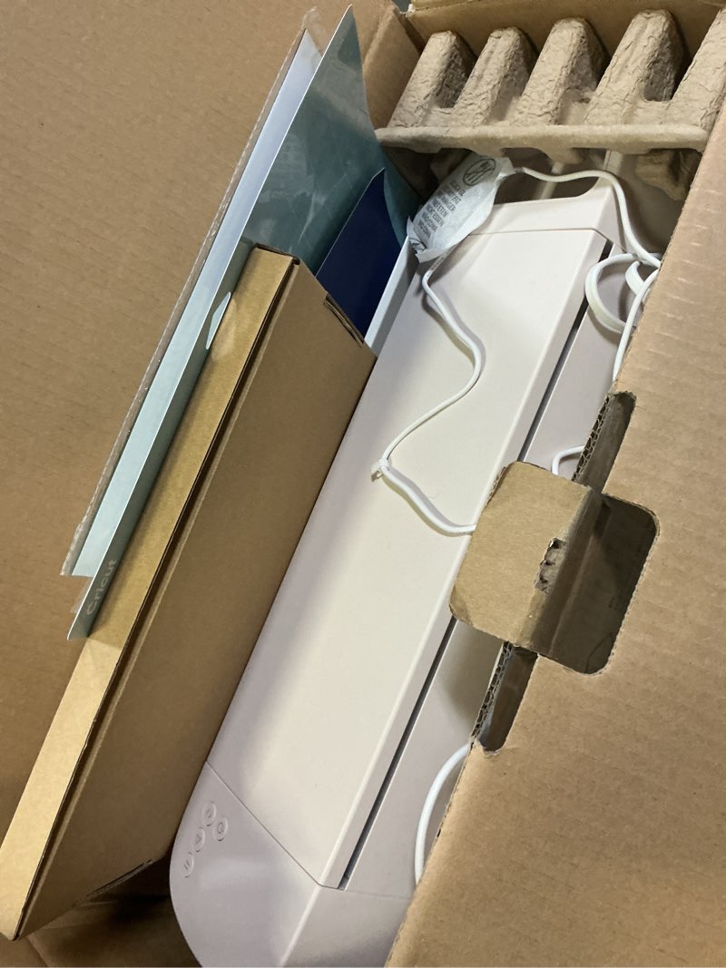 Condition photo showing As Is for Cricut Explore 4 - Smart Cutting Machine (Seashell) | Engagement Bundle - Includes Smart Vinyl, Cardstock, Transfer Tape, Iron On HTV, Mat, Pens, Tool Kit, & 25 Images in Design Space App