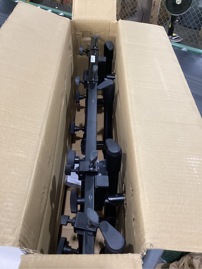 Condition photo showing New/Like New for on-stage ksa8500 deluxe keyboard tier (multi-level keyboard support for stacking digital pianos, midi controllers, synthesizers&organs, up to 66lbs, adjustable arm, fits x-style stands, black)