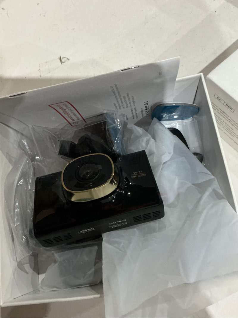 Condition photo showing As Is for ld02 5k 5g wifi dash cam with free 64gb sd card, 3" ips screen 150° wdr ir night vision 24h parking mode dashcam for car, build-in gps g-sensor, max up support to 128gb tf card, easy to install