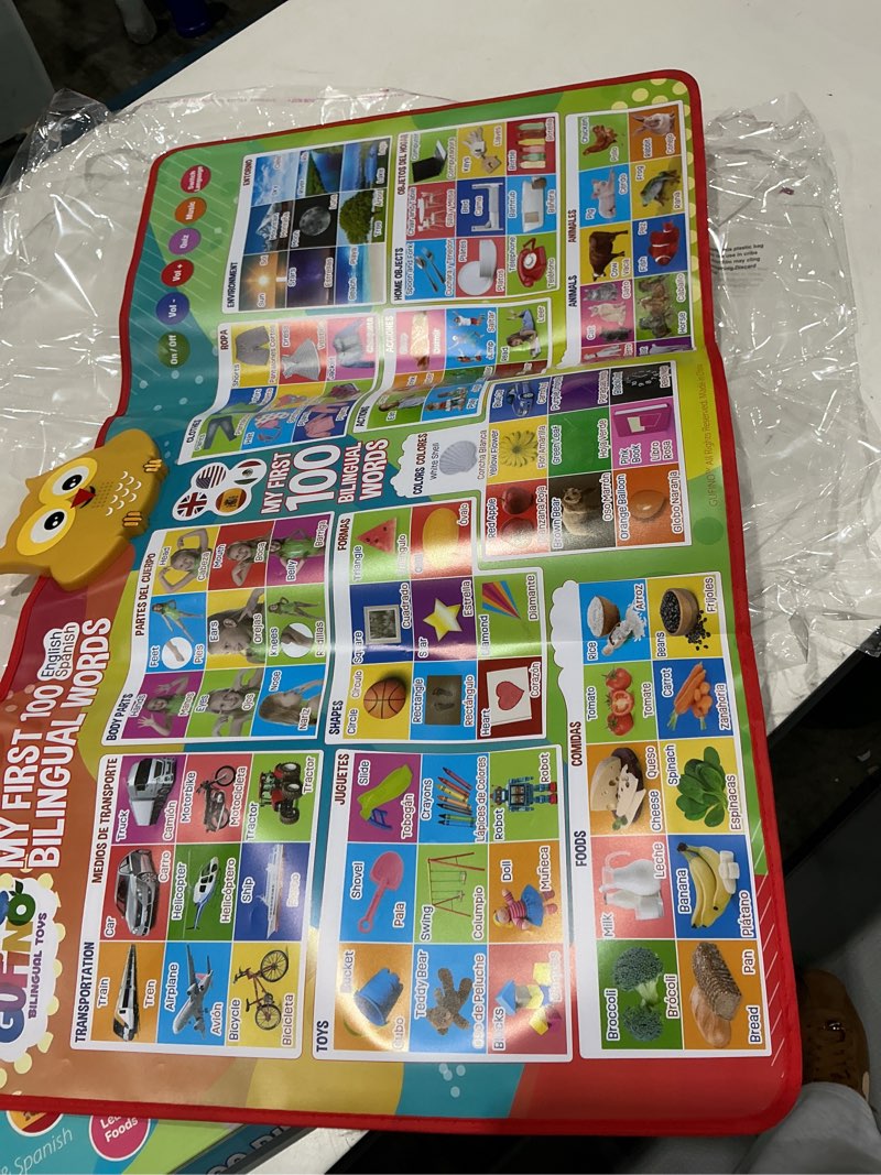 Condition photo showing New/Like New for gufino alphabet wall chart - bilingual toys with interactive touch buttons for independent & guided learning - ideal for preschool learning activities & spanish classroom supplies.