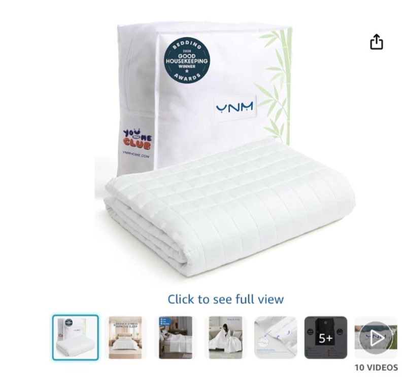 ynm king size cooling weighted blanket for adults (88x104 inches, 30pounds, white), perfect for hot sleepers with cooling rayon/glass beads, heavy bed blanket for couple on queen or king bed exclusive white 88 in x 104 in 30 lb