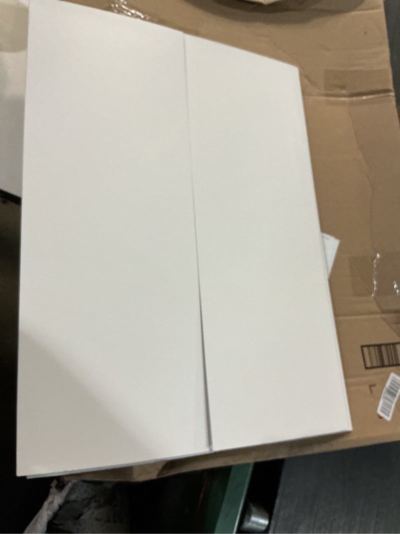 Condition photo showing Good Condition for 2 pack trifold poster board 36" x 24", white corrugated project boards for science fairs, school projects, event displays