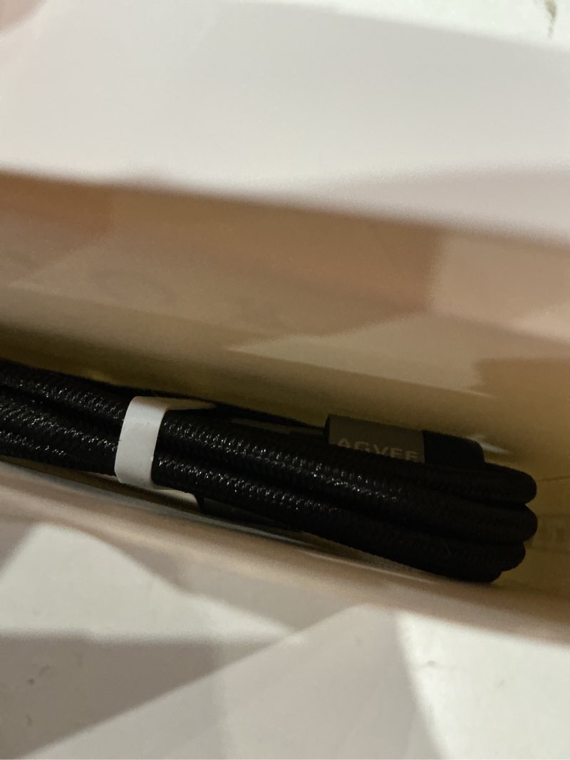 Condition photo showing Good Condition for agvee 2 pack 3.3ft charger cable for garmin watch, l-shape braided charging cord for fenix, forerunner, vivoactive, instinct, venu, tactix, approach, d2, quatix series, dark gray 3.3ft+3.3ft l shape dark gray