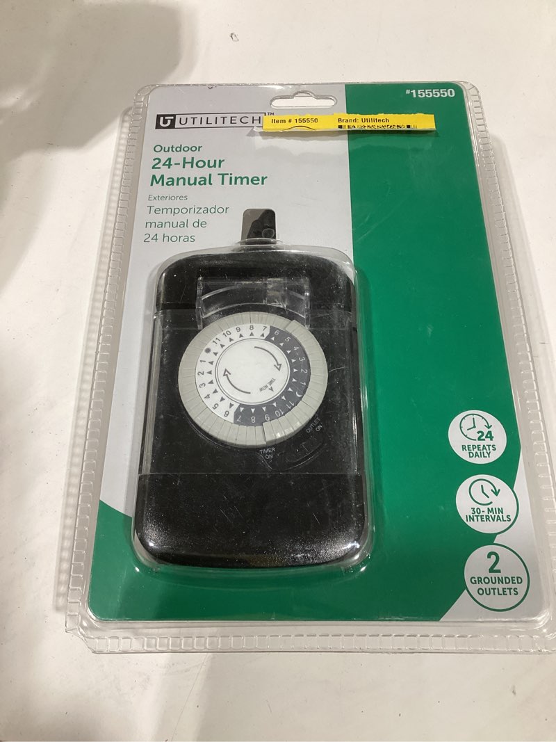 Condition photo showing Good Condition for Utilitech 15 -Amps 125-volt Indoor or outdoor 2 -Outlet Countdown Analog Lighting Timer
