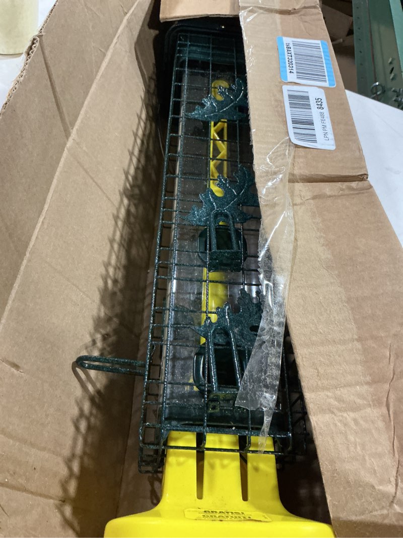 Condition photo showing As Is for squirrel solution200 squirrel-proof bird feeder w/6 feeding ports, 3.4-pound seed capacity, free seed funnel