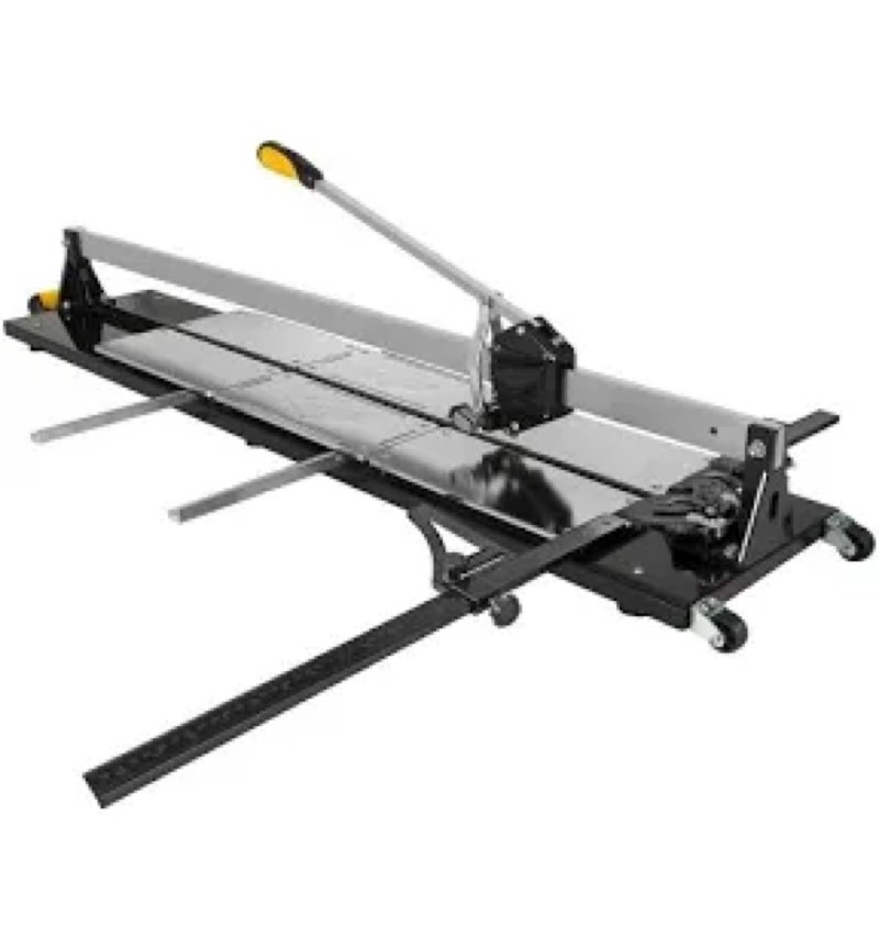 110\" professional large format manual tile cutter with built-in suction cups & tile pliers, 3 push k