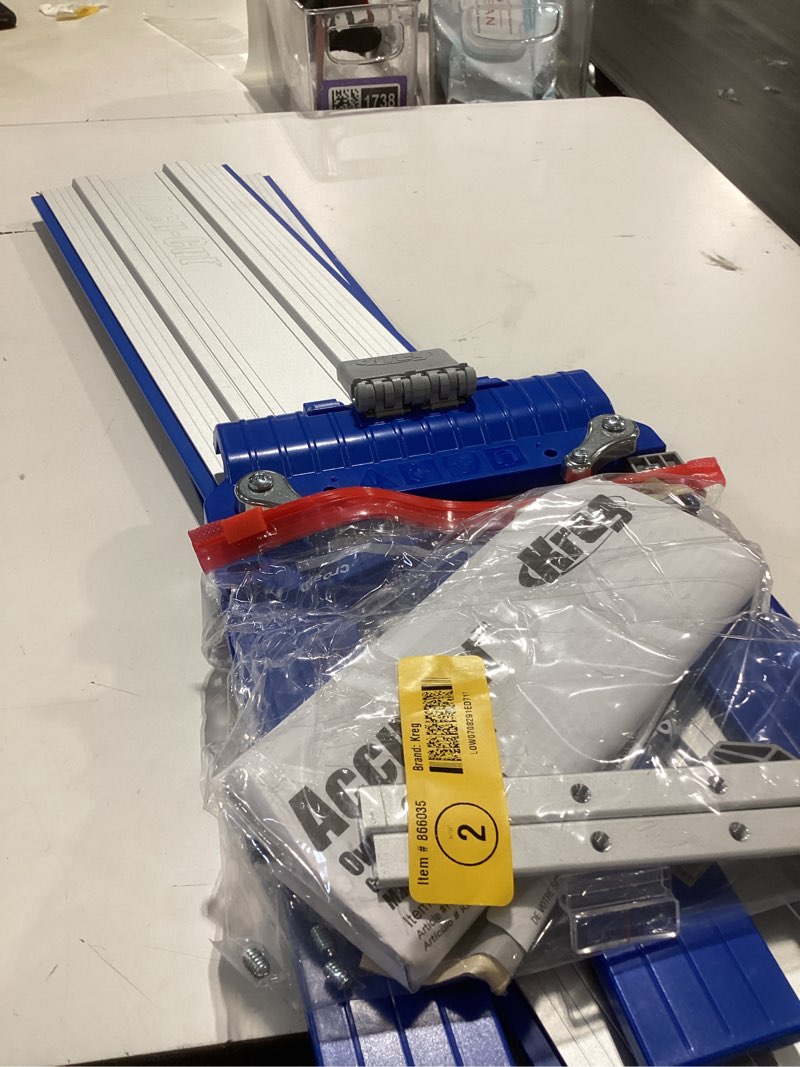 Condition photo showing As Is for kreg accu-cut cutting jig - rips, crosscuts, and angled cuts up to 48-inch with universal saw