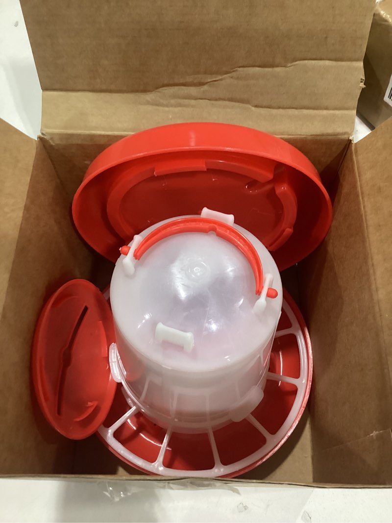Condition photo showing As Is for winemana Chick Feeder 1 Lb and Waterer 1.5 L Kit, Hanging Poultry Plastic Containers for Outdoor