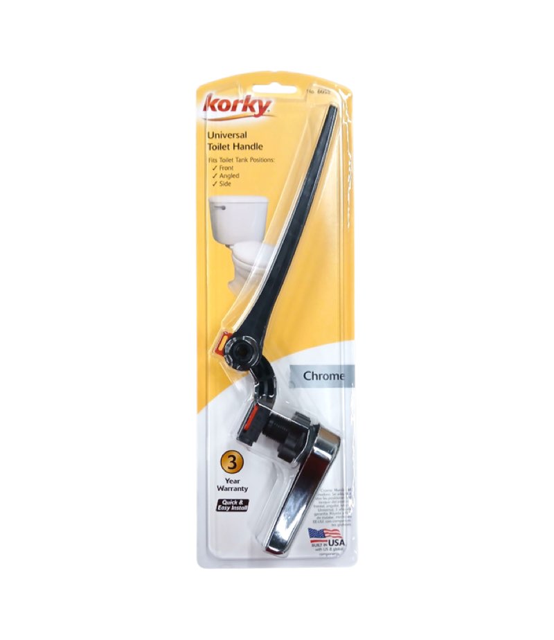 43640 KORKY CHROME UNIVERSAL FIT 8-IN TOILET LEVER