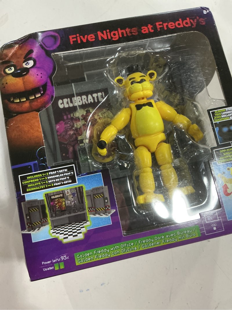 Condition photo showing New/Like New for Jazwares Five Nights at Freddy’s Golden Freddy Office Set - 5-Inch Articulated Figure with Jumpscare
