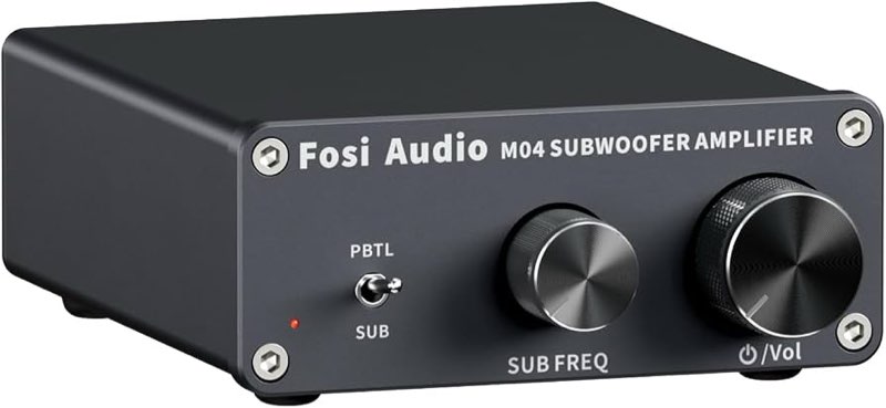 fosi audio m04 subwoofer amplifier for home theater mono channel digital class d integrated power amp for passive speakers subwoofer
