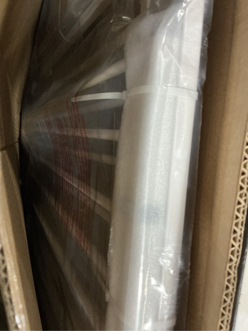 Condition photo showing New/Like New for keny 29"-42.5" baby gate for stairs, auto close safety dog gate, pressure mounted easy walk through pet gate for doorways, durable stair gate, 30" tall, white