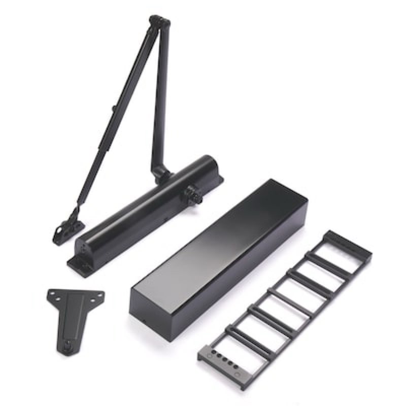 brinks commercial grade 1 flexplate all-in-one matte black commercial door closer