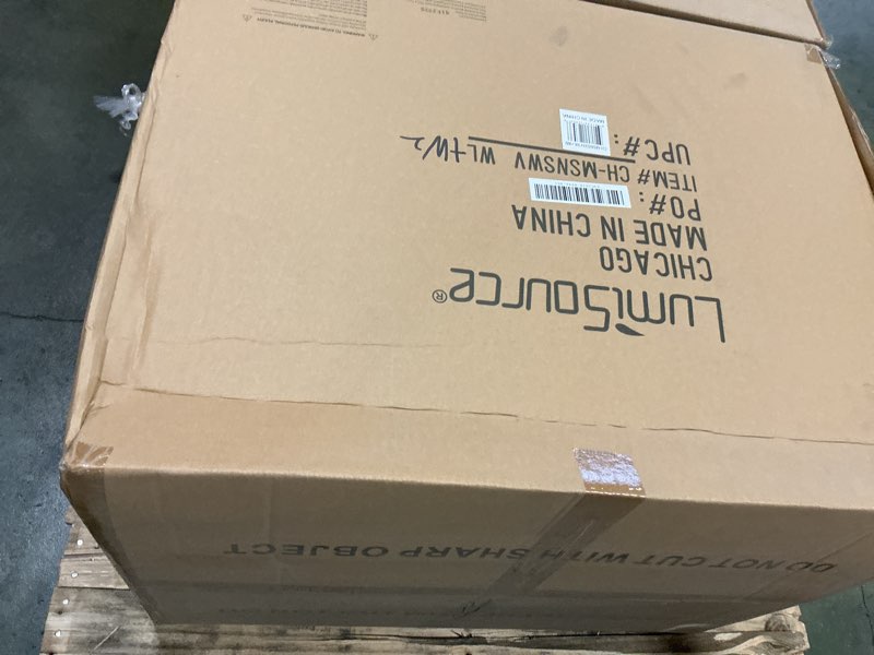 Condition photo showing New/Like New for LumiSource Walnut  Off-White Mason Swivel Chair - Set of 2