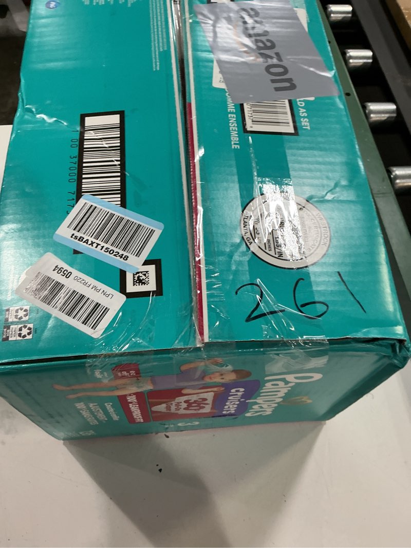 Condition photo showing New/Like New for Pampers Diapers - Cruisers 360 - Size 3, 136 Count, Babyproof up to 100% Leakproof Pull-On Diaper Size 3 136