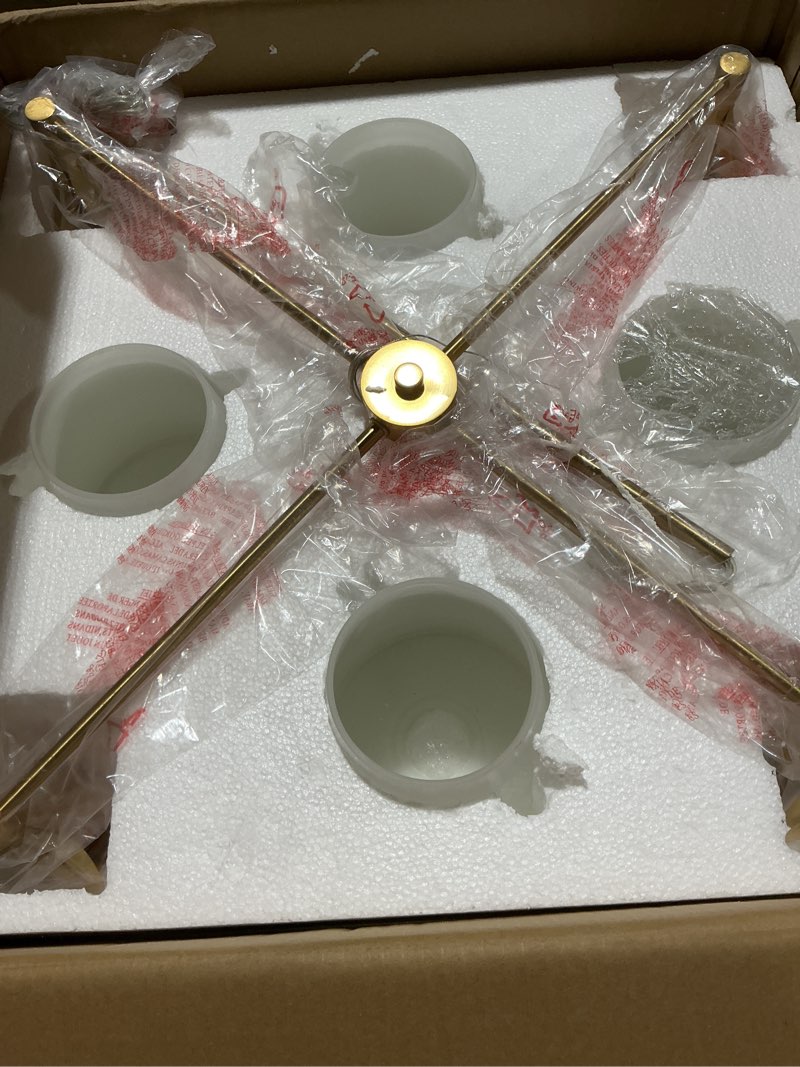 Condition photo showing Good Condition for similar to modern 4-light linear chandelier 