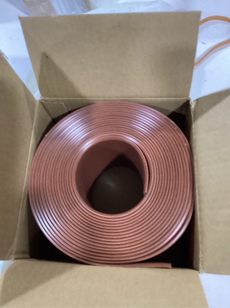 Condition photo showing New/Like New for vinyl wall base baseboard molding trim 4" flexible self adhesive rubber wall base moulding trim peel and stick design(20ft, red wood grain) 4 inch×20ft red wood grain 1