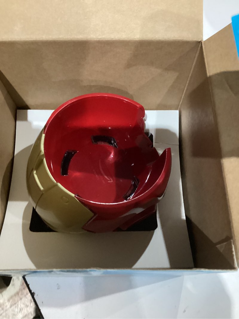 Condition photo showing As Is for limited edition, marvel iron man stand for amazon echo dot (4th & 5th generations). device sold separately