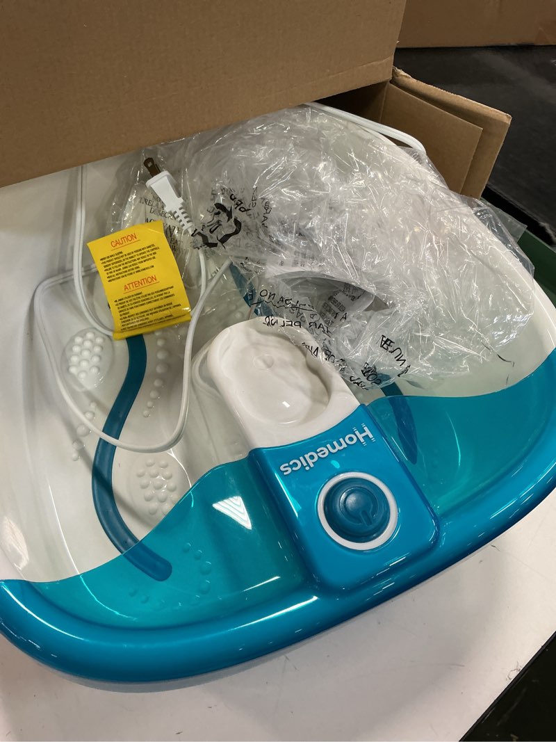 Condition photo showing Good Condition for HoMedics Bubble Mate Foot Spa, Toe Touch Controlled Foot Bath with Invigorating Bubbles and Splash Proof, Raised Massage nodes and Removable Pumice Stone
