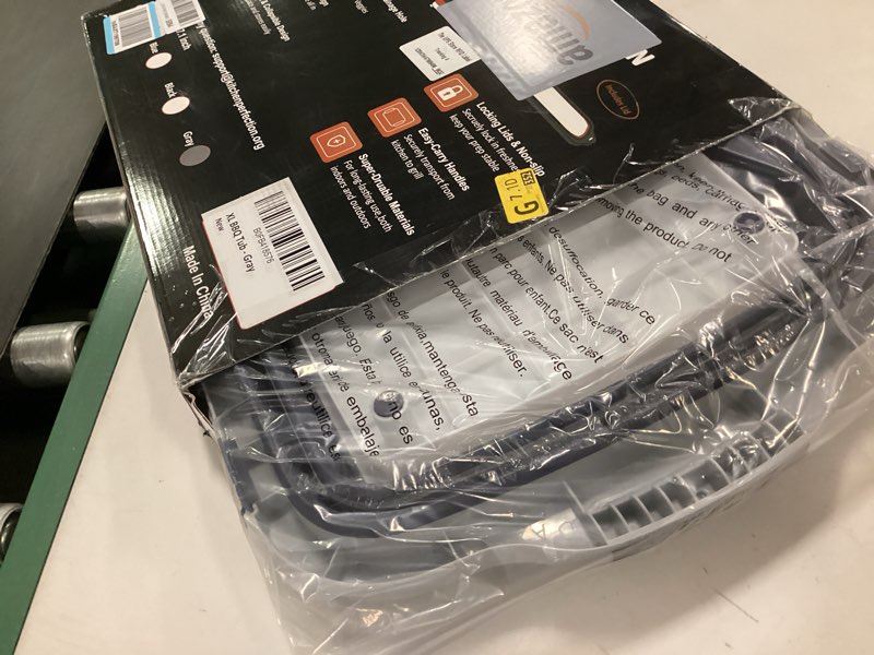 Condition photo showing Good Condition for KITCHEN PERFECTION Collapsible XL Smoker & BBQ Prep Tub with Locking Lid & Cutting Board - Grill Caddy Container for Meat Marinating & Brine Perfect For Brisket, Turkey & Ribs - Best Gift For Men X-Large Classic Blue