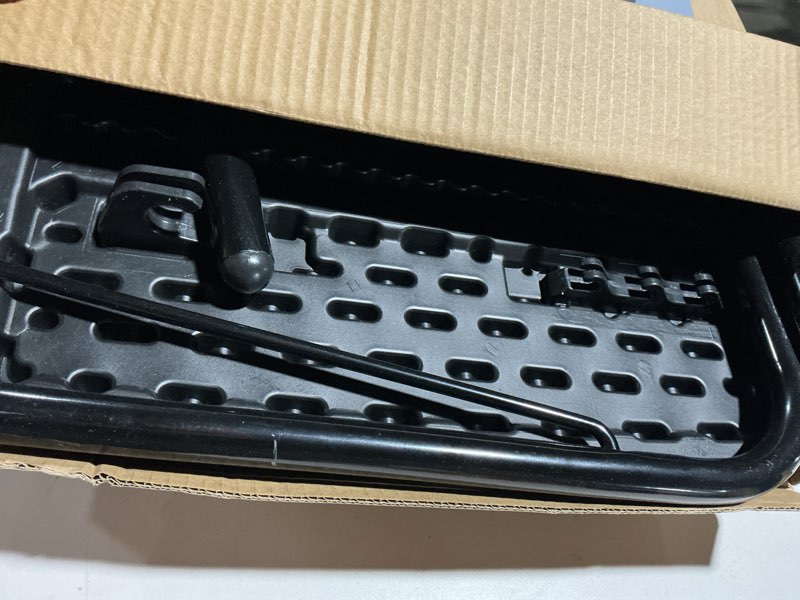 Condition photo showing As Is for Max TV Tray Table, Allpop Adjustable Large TV Tray for Eating, Folding Dinner Laptop Table on Couch & Bed with 6 Heights & 3 Tilt Angles, Black Black Allpop-Max TV Tray