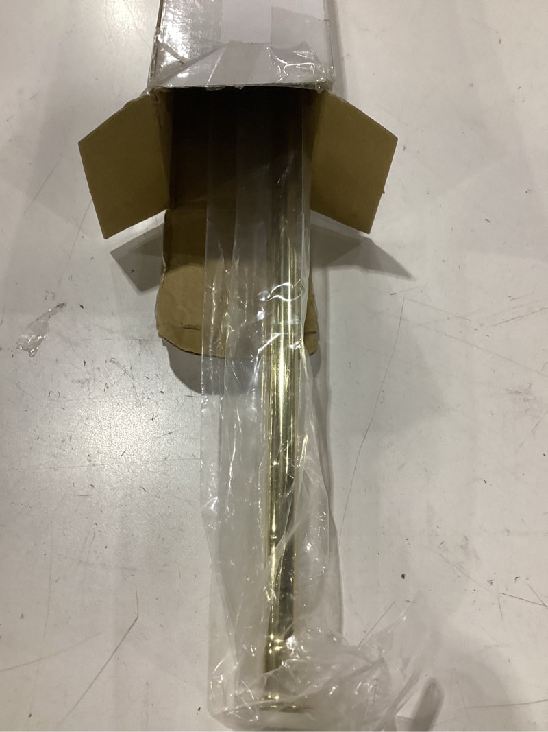 Condition photo showing As Is for westbrass flat head toilet kit with round handles, 1/2" ips x 3/8" od x 20", polished brass, d103kfh-01 1 pack polished brass