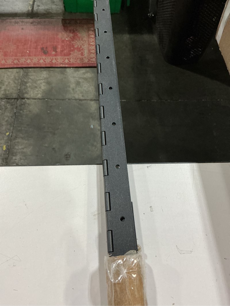 Condition photo showing Good Condition for 2 Pack Heavy Duty Piano Hinge 48 Inch x 2 Inch Width, 0.047'' Thick Stainless Steel Black Continuous Hinge for Cabinet, Door, Toolbox, Wooden Box, Metal Plate, Furniture, Industrial Project 48 Inch (2PCS)