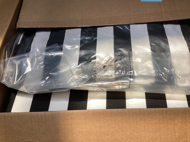 Condition photo showing New/Like New for lvtxiii outdoor chair cushions 18.5\"x16\"x2\" pack of two.. water-repellent square corner memory foam seat cushions with ties for garden patio furniture, cabana black 18.5\"x16\"x2\" ( set of 4 ) cabana black