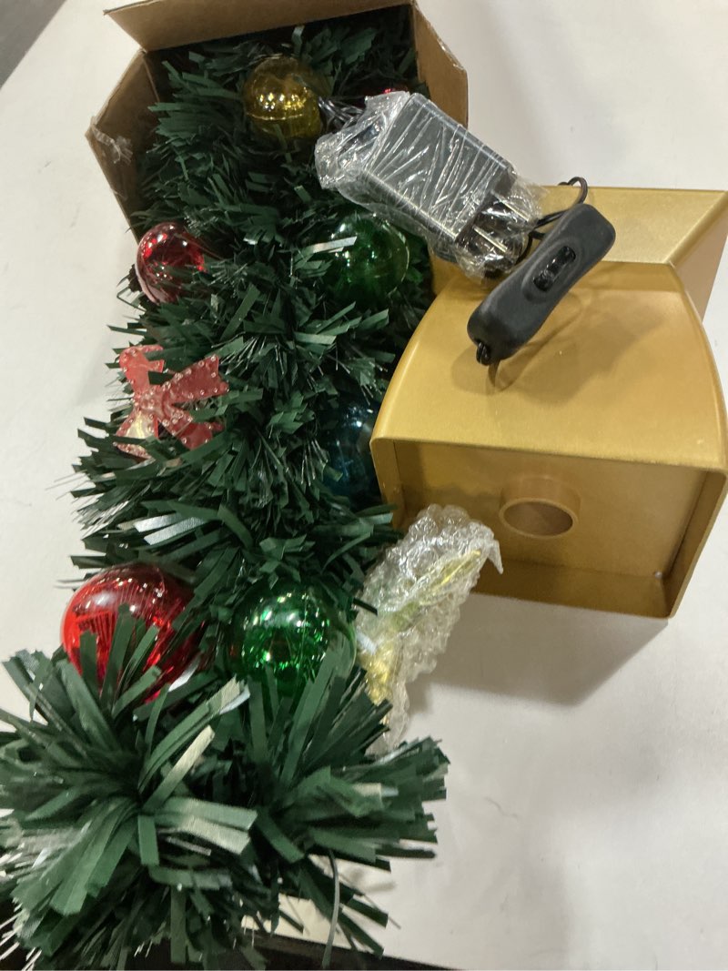 Condition photo showing New/Like New for 3ft Green Fiber Optic Christmas Tree,Prelit Artificial Tabletop mini Christmas Tree,Star,Butterfly and Ball Ornaments for Best Holiday Home Decorations