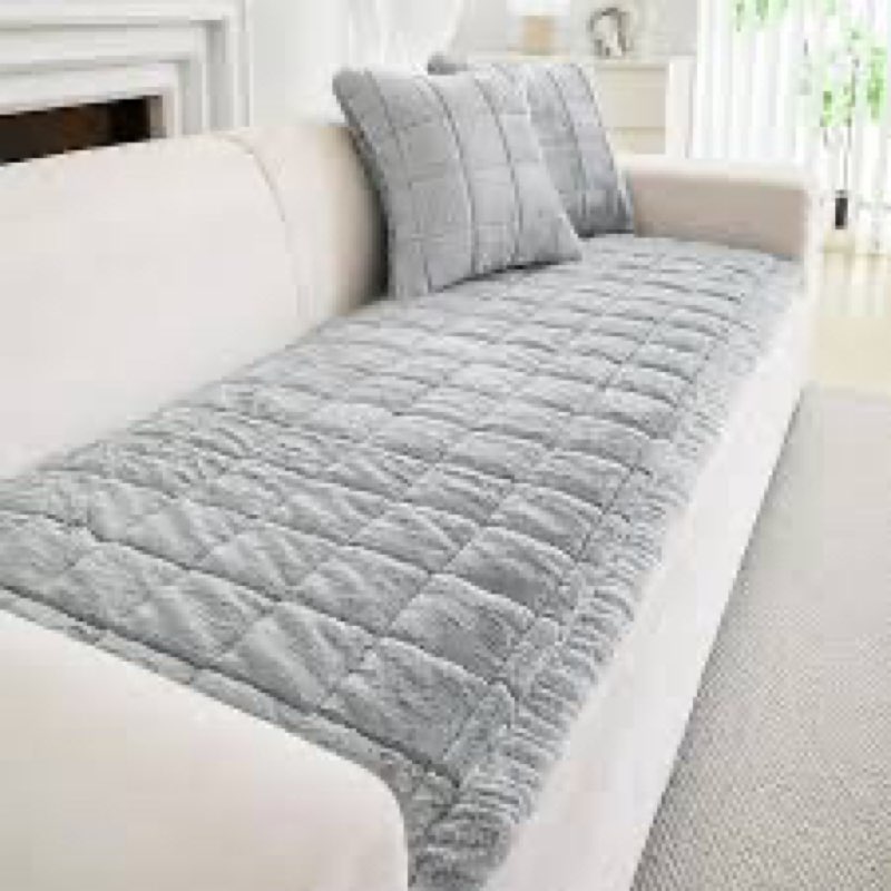 Gumfolk Pet Couch Covers for Sofa Slipcovers Couch Protector for Dogs Washable Cushion Cover, Sofa Pad Blanket Furniture, Grey, 27in*59in