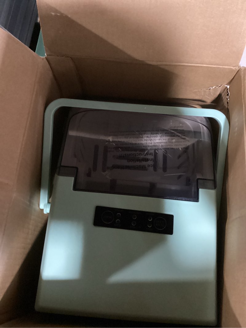 Condition photo showing Good Condition for nugget ice maker with handle, 40lbs/day countertop ice maker ready in 5 mins, soft sonic ice, auto-cleaning ice makers portable ice machine for home kitchen office party & large families black 40lbs