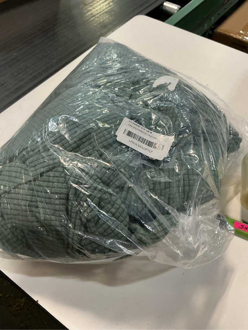 Condition photo showing Good Condition for h.versailtex 3 piece stretch sofa covers for 2 cushion loveseat couch covers for living room sofa slipcovers (base cover plus 2 seat cushion covers) thicker jacquard fabric(medium sofa, sage) medium sage