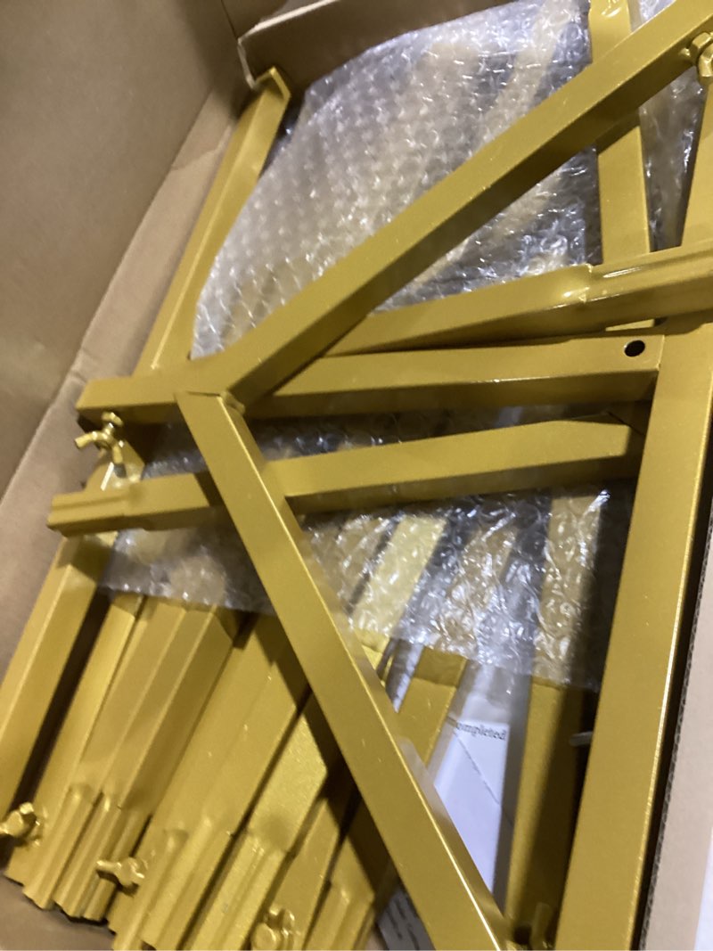 Condition photo showing New/Like New for Wokceer Wedding Arch Backdrop Stand Square 6.6FTx6.6FT Gold Metal Balloon Arch Stand Garden Arbor Backdrop Frame for Wedding Birthday Party Baby Shower Photo Booth Background Decoration 6.6FT x 6.6FT Gold