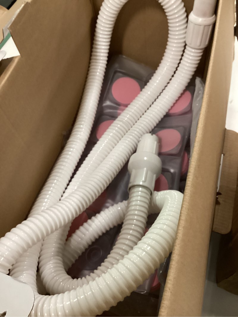 Condition photo showing As Is for (Incomplete) SereneLife Bubble Bath Mat - Portable Spa Bubble Bath Massager with Waterproof Bath Light & Pillow, Adjustable Bubble Intensity, Easy Button Control, Remote Control (Pink)