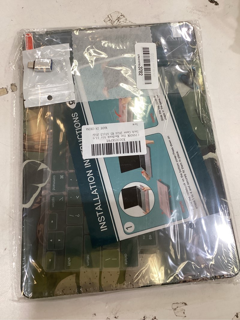 Condition photo showing New/Like New for cissook for macbook air 13.6 inch case 2024 2025 2026 model a3449 a3240 a3113 a2681, panther leopard midnight green cover with keyboard cover for macbook air 13.6 m2 m3 m4 m5 - leopard air13.6inch-panther leopard