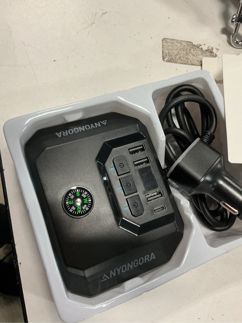 Condition photo showing Good Condition for 9-in-1 Cigarette Lighter Splitter, 156W Car Charger Adapter with PD 36W & QC 3.0, 3 Sockets with Independent Switches, 6 USB Ports, LED Voltage Display, UL Certified, Includes Spare Fuse 156W 9-in-1
