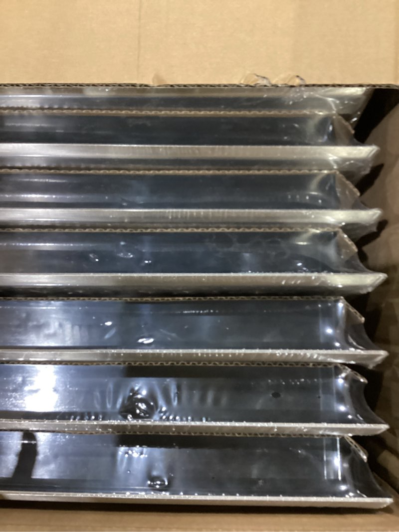 Condition photo showing New/Like New for 10 Pcs Heavy Duty Floor Registers Carbon Steel Walkable Floor Vent Covers Easy Adjust Air Flow Vents Floor Decoration for Home Heater Air Grilles Vents Supply(Nickel,4 x 10 Inch) Nickel 4 x 10 Inch