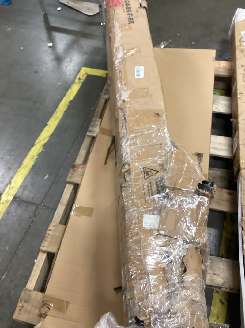 (as is) rolanstar metal bunk bed full over full with usb charging station, led bunk bed with 2 storage drawe