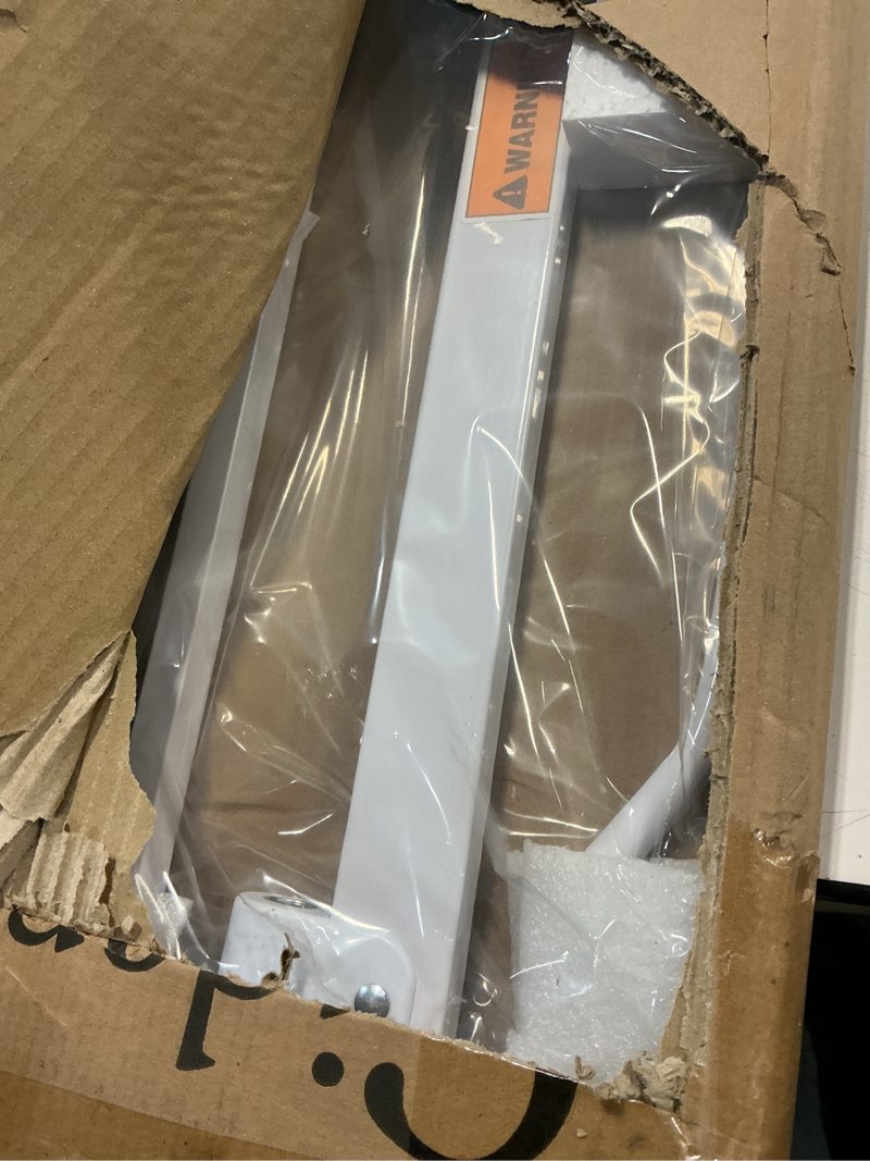 Condition photo showing Good Condition for 29"-45" baby gate for stairs, auto close stroller friendly dog gate indoor for doorways, pressure mounted baby gate, easy walk through gate for children & pets, white white 29-45"wide, 28"tall