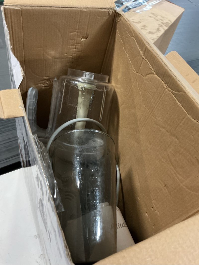 Condition photo showing As Is for Juicer Machines with 5.8" Large Feed Chute, Cold Press Juicer for Whole Vegetables and Fruits 400W, Slow Masticating juicer Easy to Clean Juice Extractor Machine High Juice Yield Titanium Gray