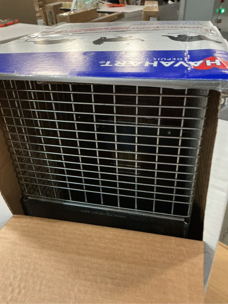 Condition photo showing Good Condition for havahart 1085 large 1-door easy set humane live animal trap for armadillos, cats, groundhogs, muskrats, opossums, raccoons, skunks - havahart live animal cage trap