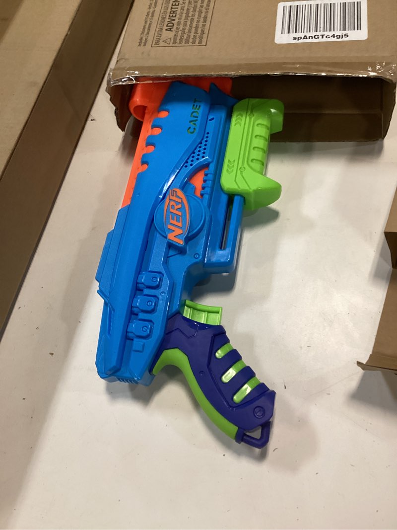 Condition photo showing Good Condition for NERF Elite Junior Ultimate Starter Set, 2 Easy Play Blasters, 15 Darts for Kids Outdoor Games, Ages 6 & Up