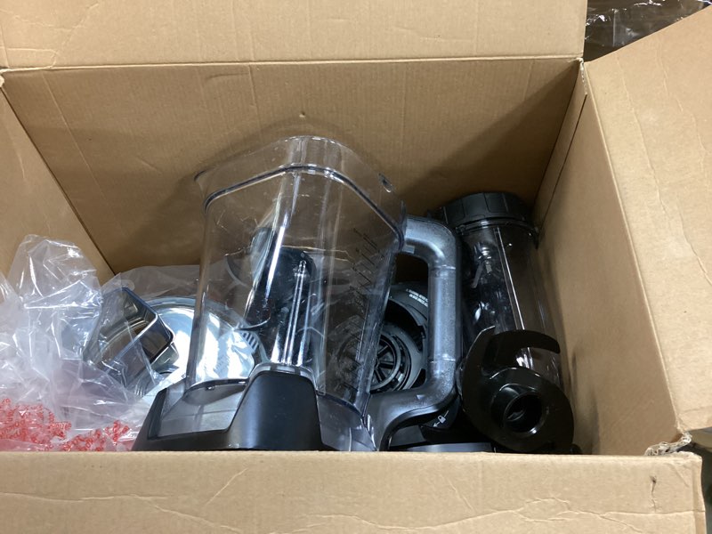 Condition photo showing As Is for Ninja Kitchen System | All-in-One Food Processor & Blender | With 8-Cup Bowl & (1) 24 oz. To-Go Cup | For Smoothies, Cookie Dough, Salsas, Cole Slaw & More | 1800 Watt | Black | TB401 Blender + Bowl + (1) 24-oz. Cup